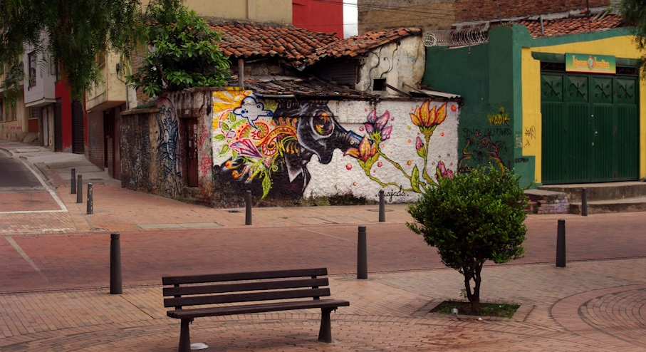 Graffiti en plaza de Bogotá