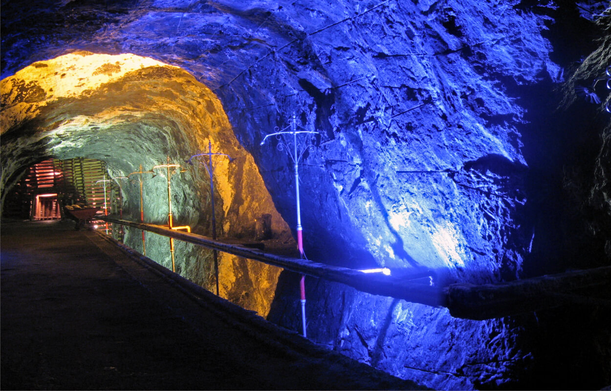 Luces en mina de Sal De Nemocón