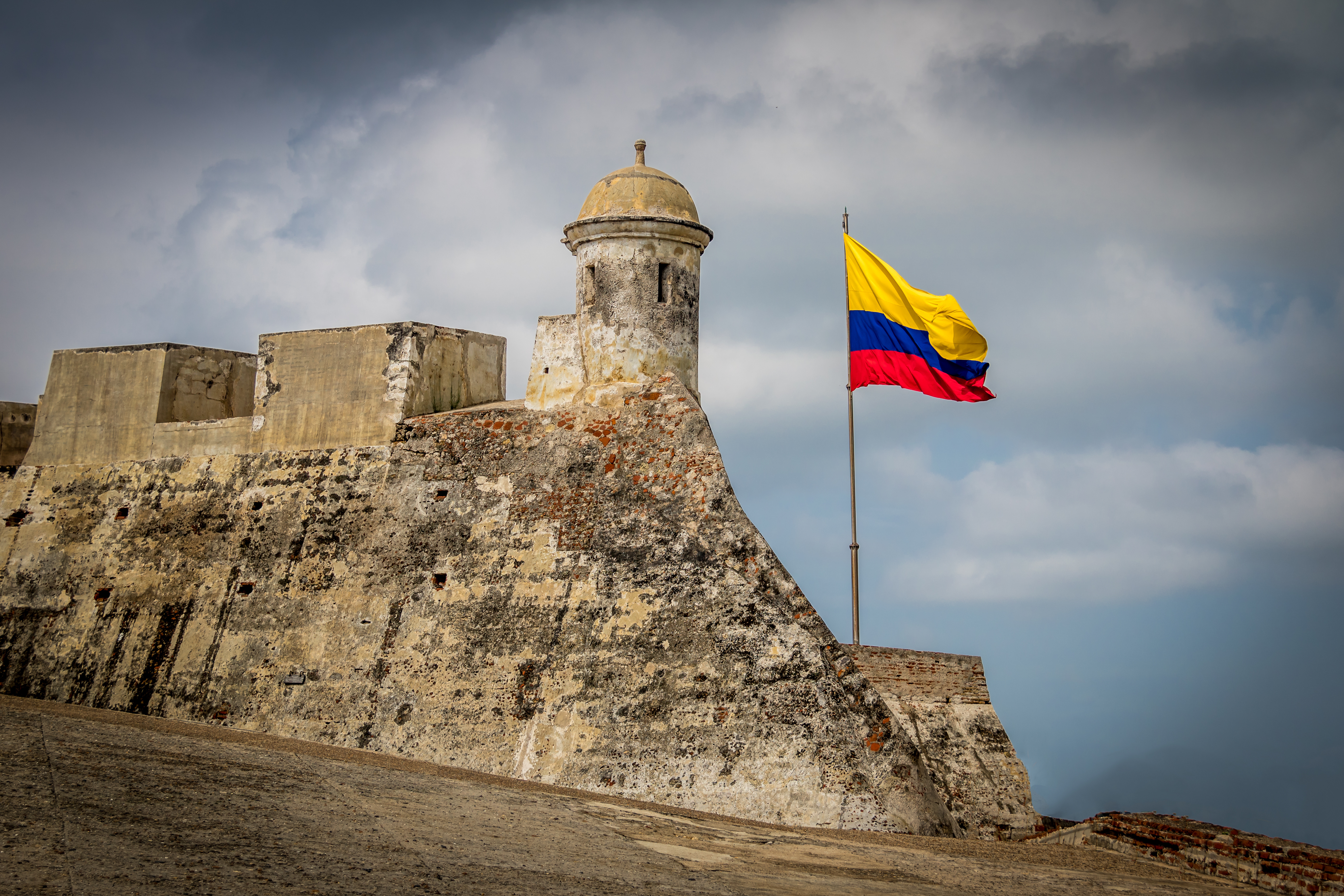 Bandera en Castillo De San Felipe