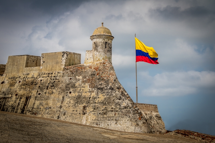 Bandera en Castillo De San Felipe