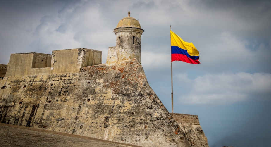 Bandera en Castillo De San Felipe