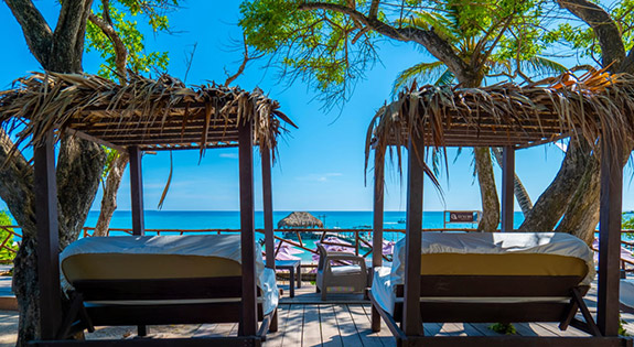 Vista del mar Caribe