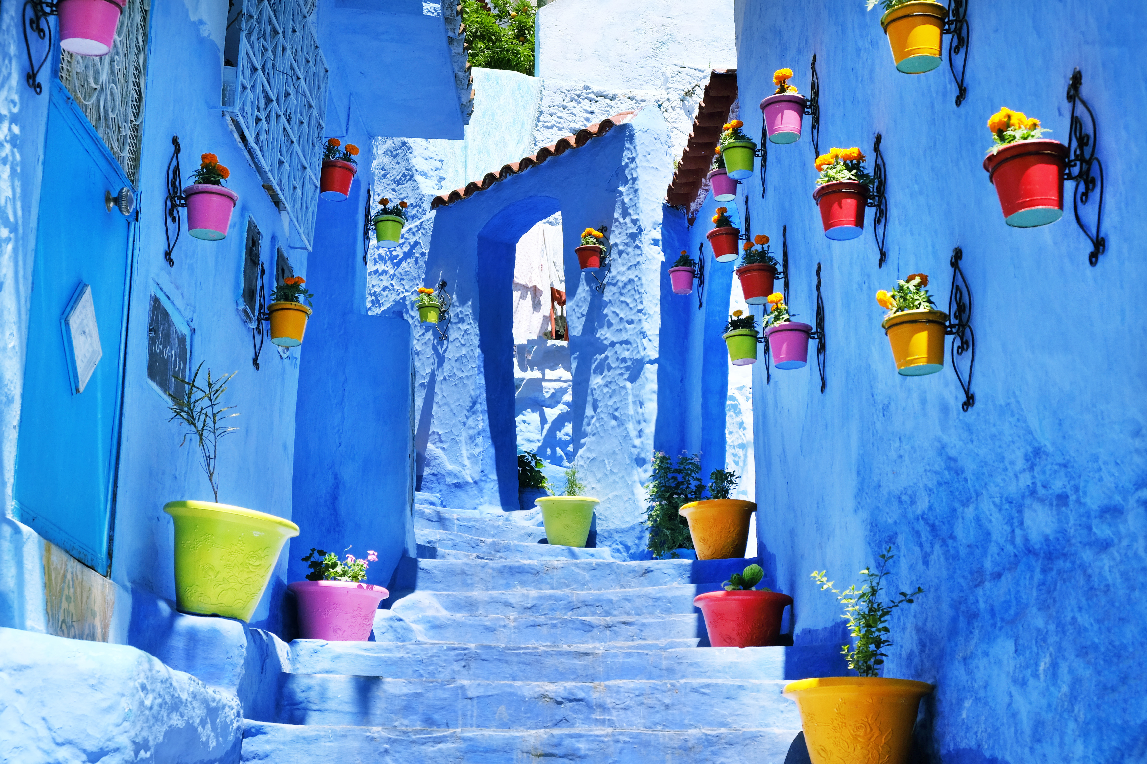 Escaleras en Chefchaouen