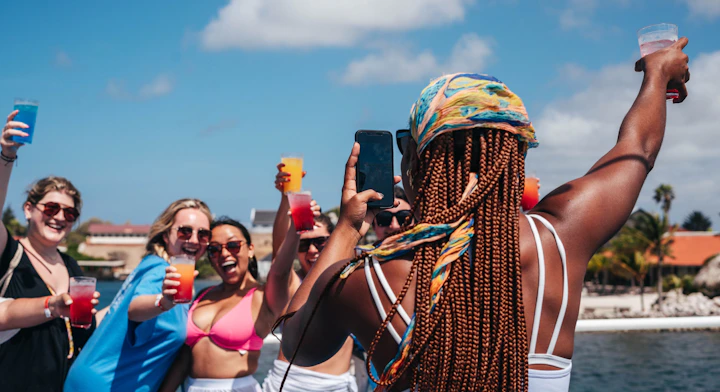 Grupo en Snorkel en Curazao