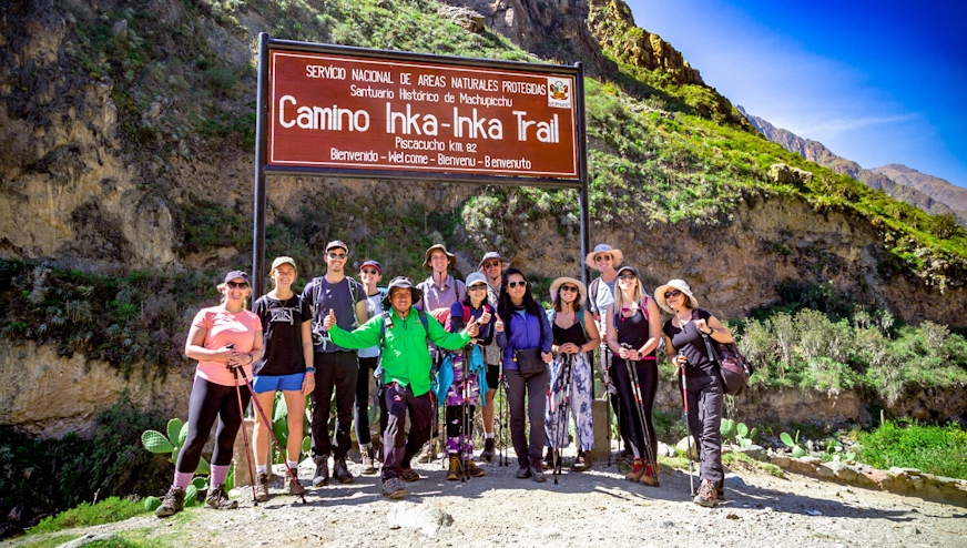 Grupo en Camino del Inca