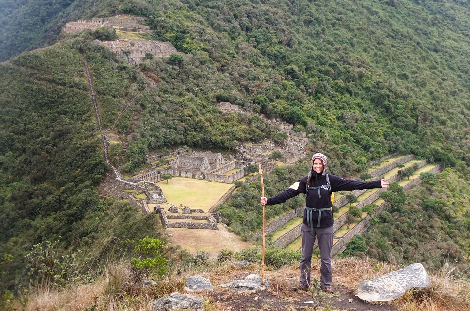 Persona en Trekking Choquequirao
