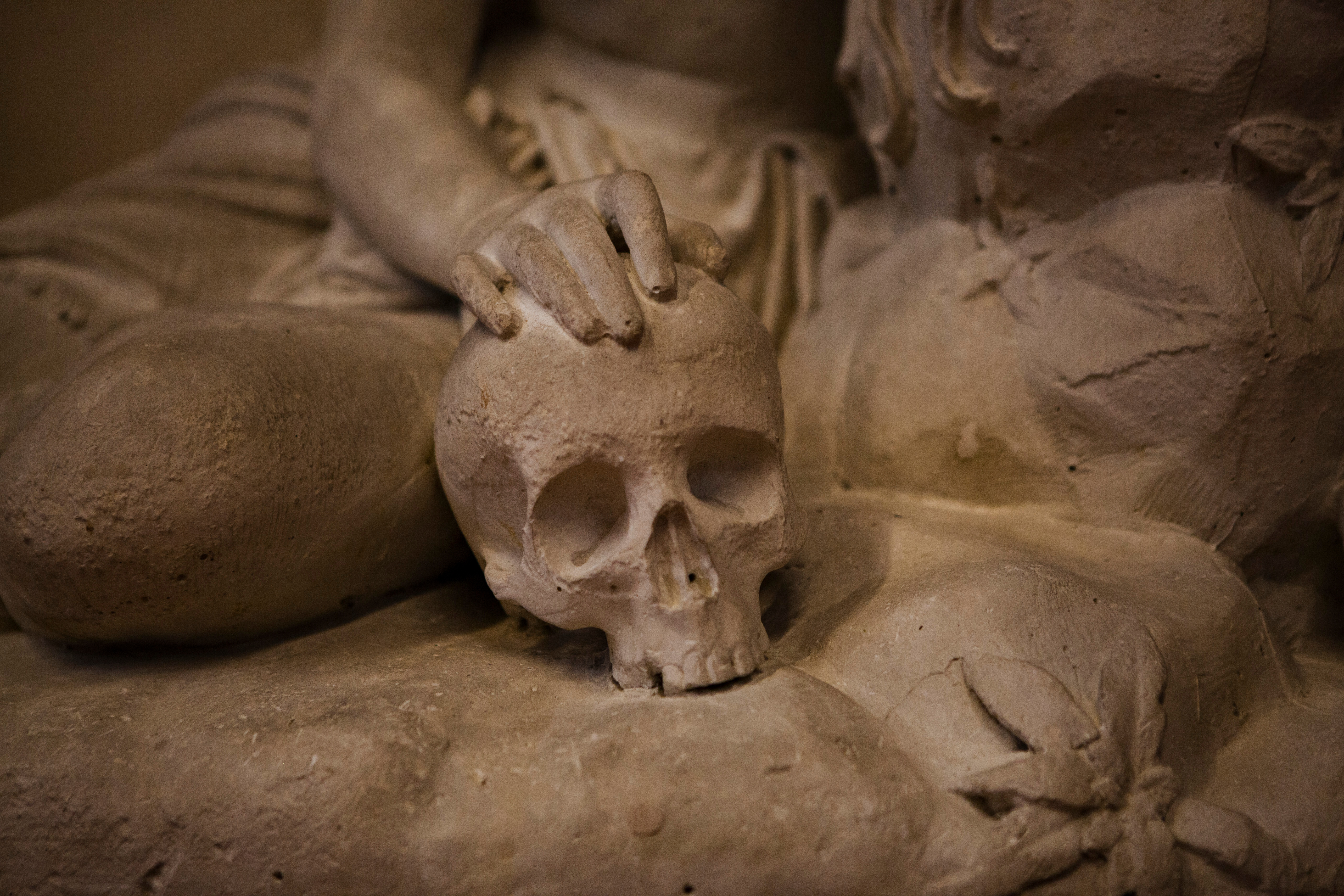 Escultura de cráneo 