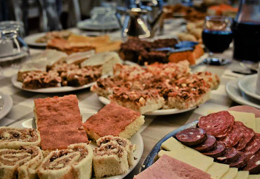 Buffet de comida tradicional