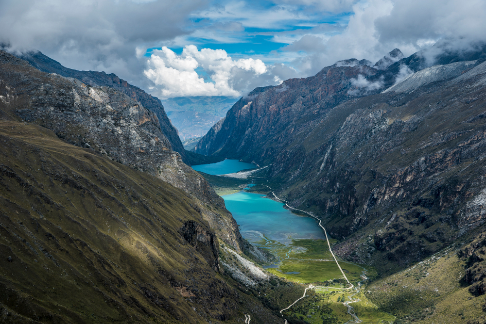 Paisaje Laguna Llanganuco en Perú