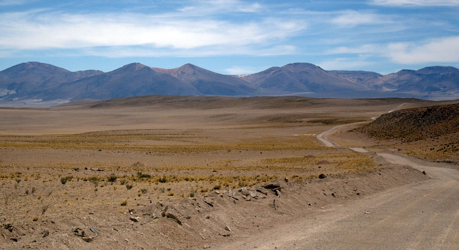 Camino en desierto de Atacama