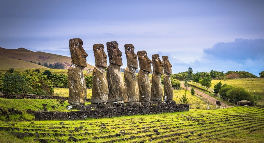 Ahu Akiviki Moais de Ahu Akiviki