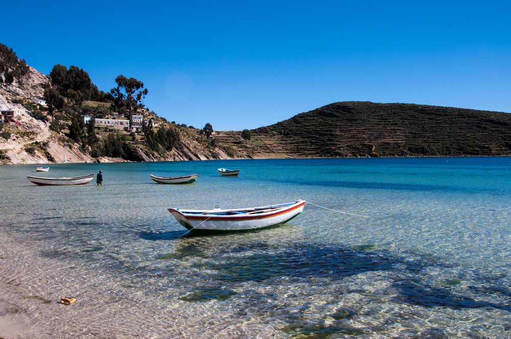 Bote en Copacabana Bolivia