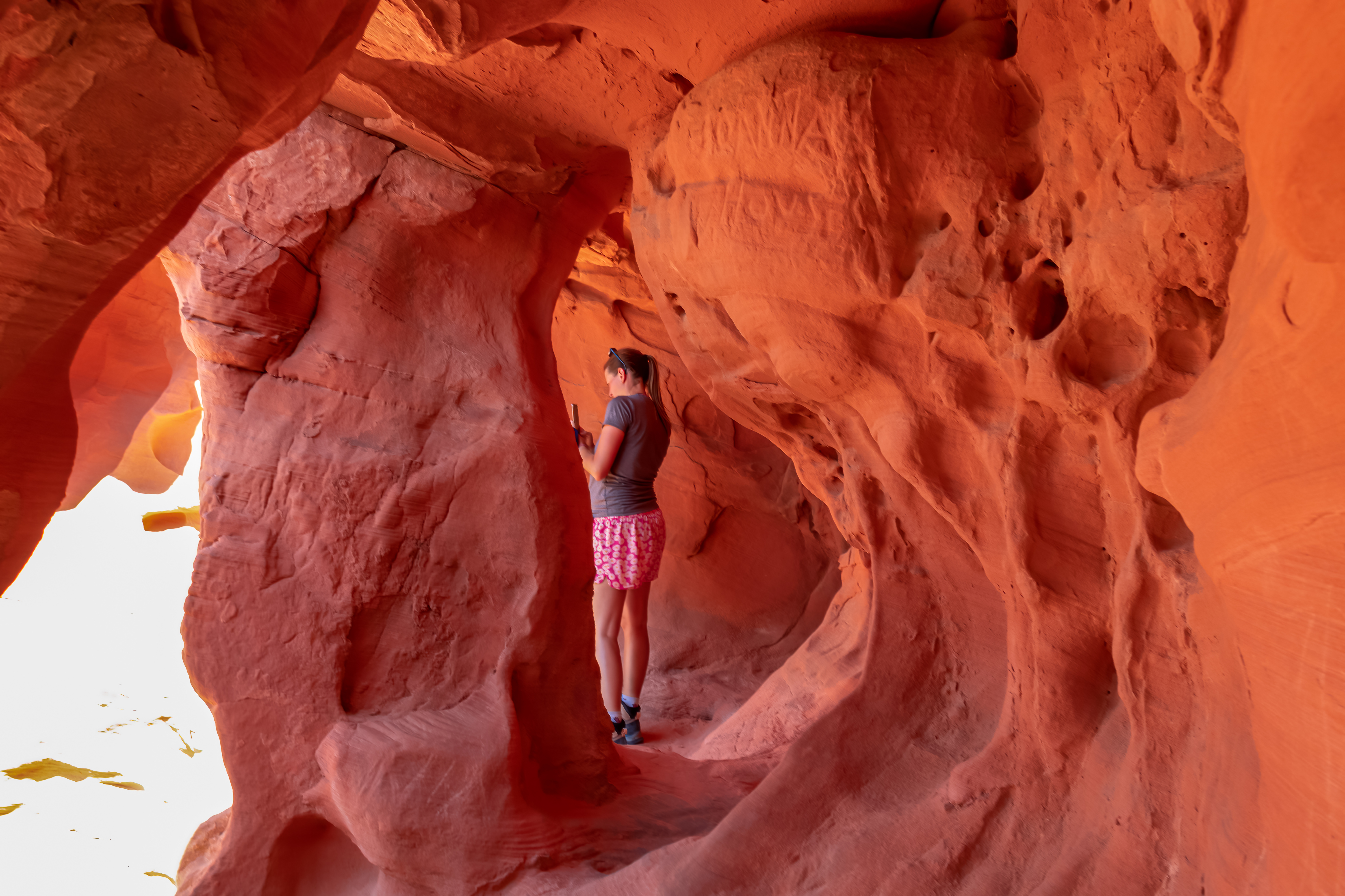 Persona en Parque estatal Valle del Fuego