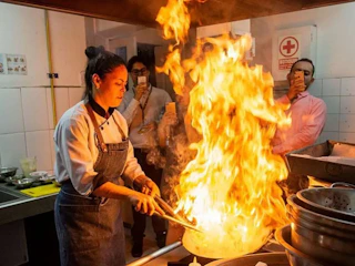 Chef en el Tour Gastronómico Tour Gastronômico em Barranco
