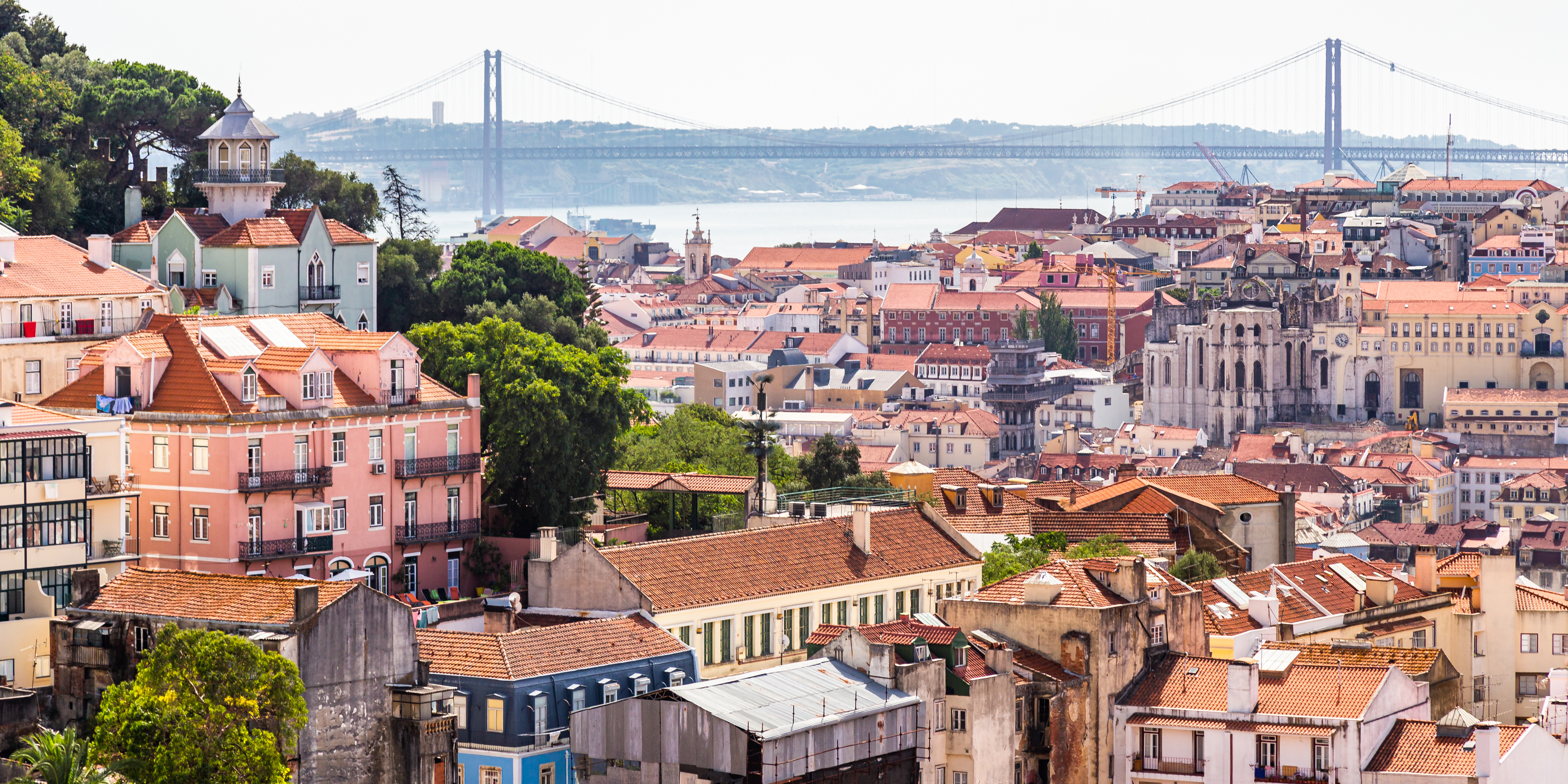 Vista de Lisboa desde el mirador Senhora do Monte
