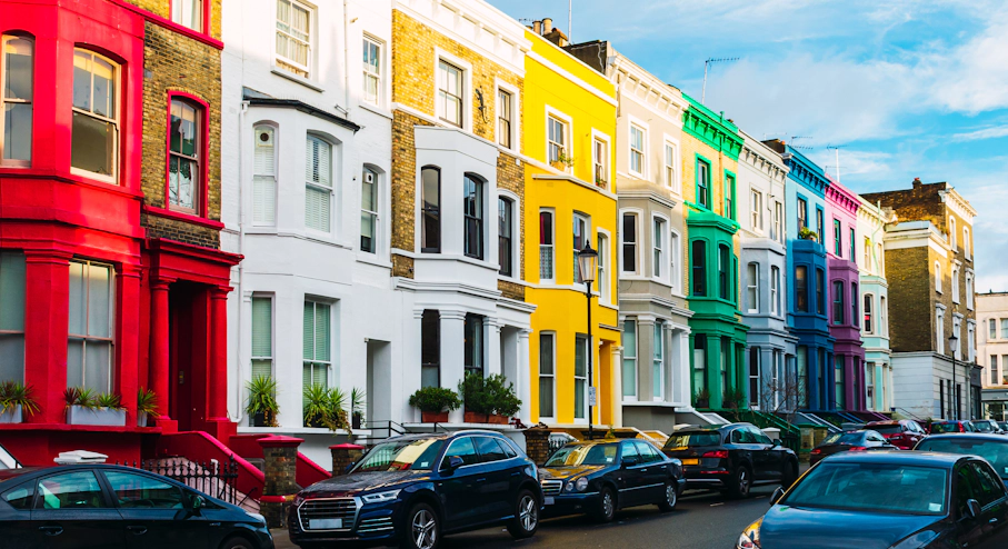 Free Tour por Notting Hill en Londres Casas en Notting Hill