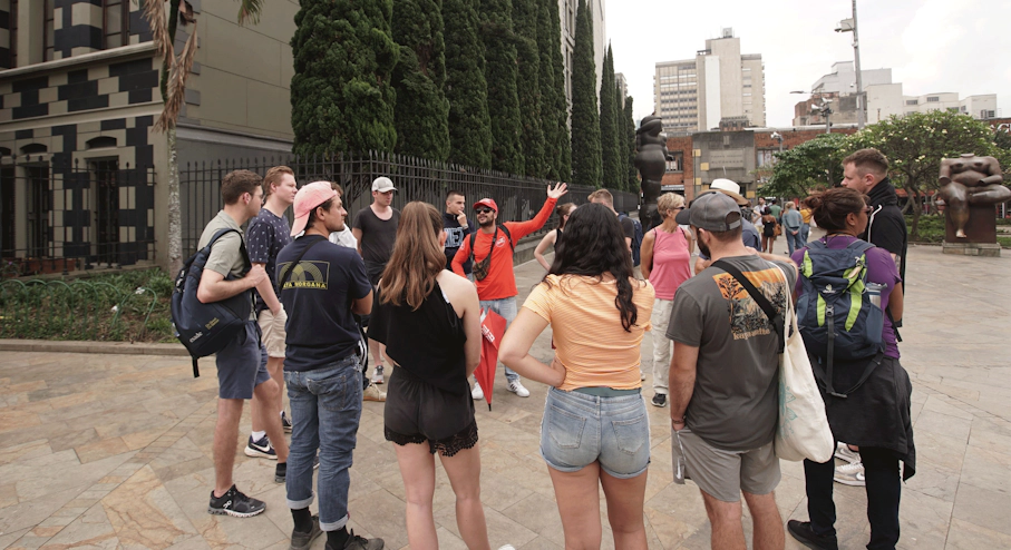 Foto Free Tour por el Centro de Medellín en Medellín Grupo en el Centro de Medellín