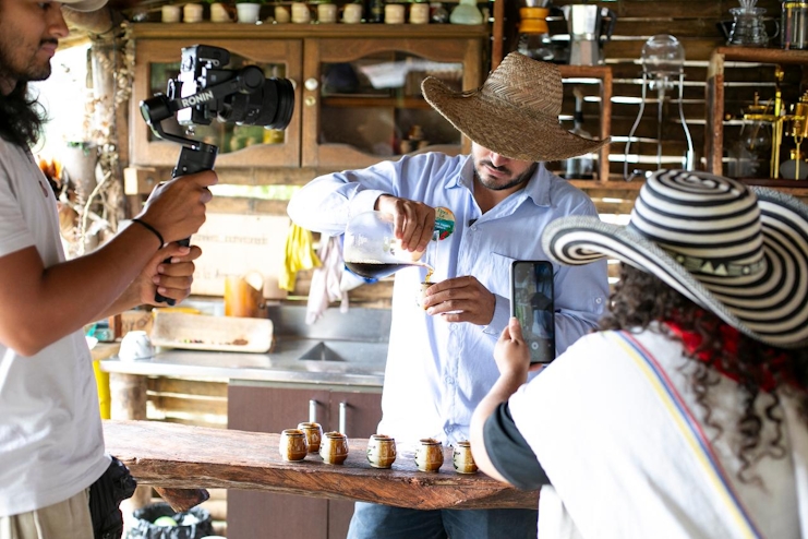 Degustación de café colombiano