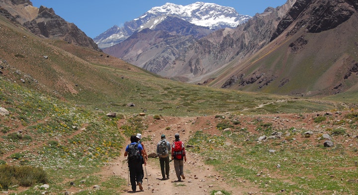 Personas en la montaña