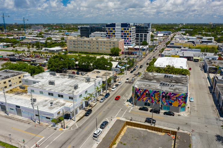 Edificios con murales en Wynwood