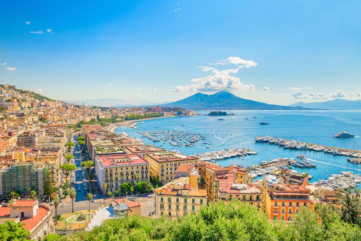 Vista a la bahía de Nápoles
