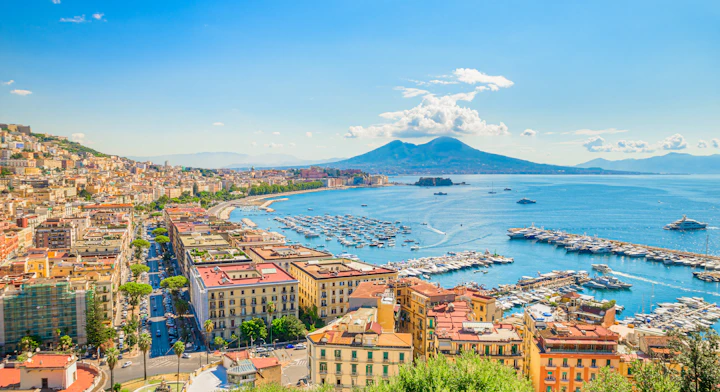 Vista a la bahía de Nápoles