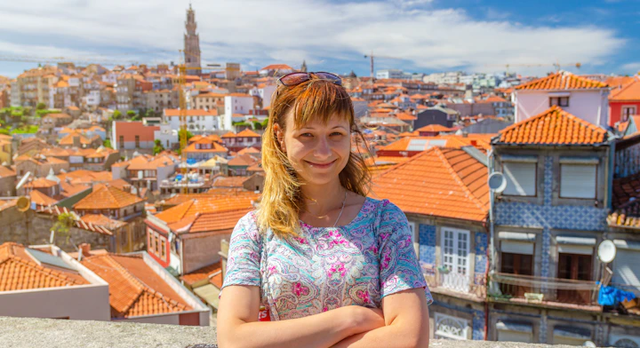 Mujer en Oporto