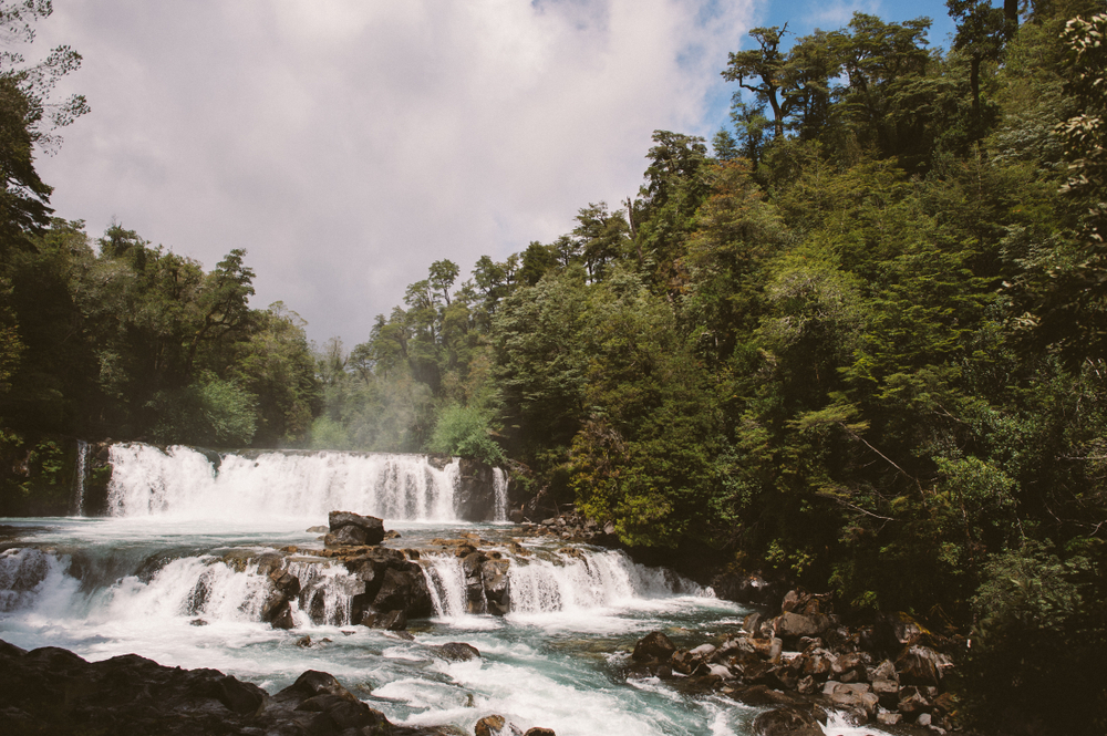 Cascadas Huilo Huilo en Chile