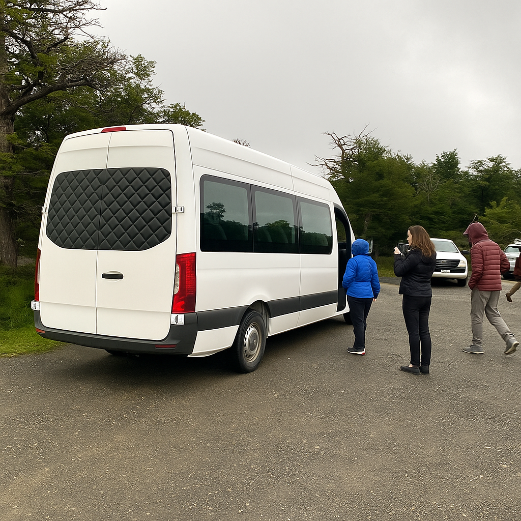Van con turistas Nomades