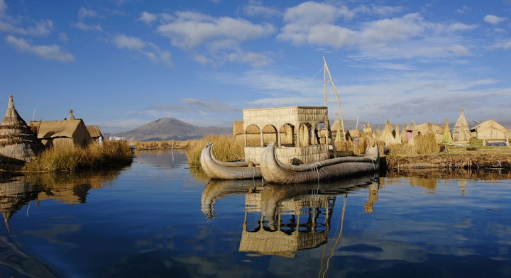 Isla de Uros en puno Perú
