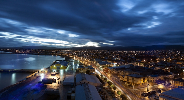 pôr do sol em punta arenas