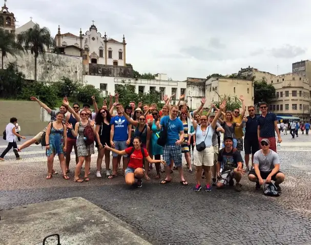Grupo de turistas en el centro de Río de Janeiro