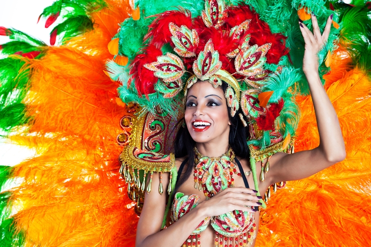 Bailarina de samba en Rio de Janeiro