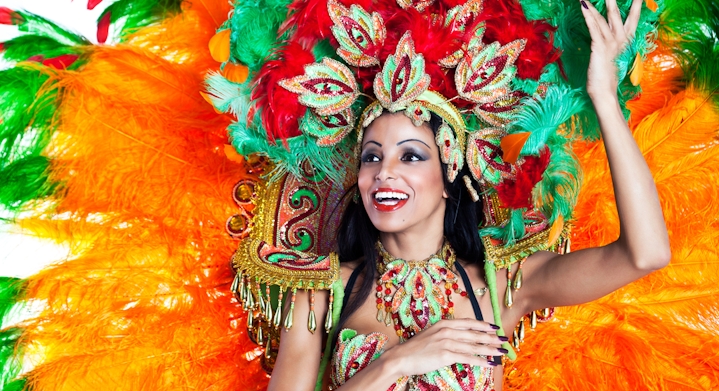 Dançarina de samba no Rio de Janeiro