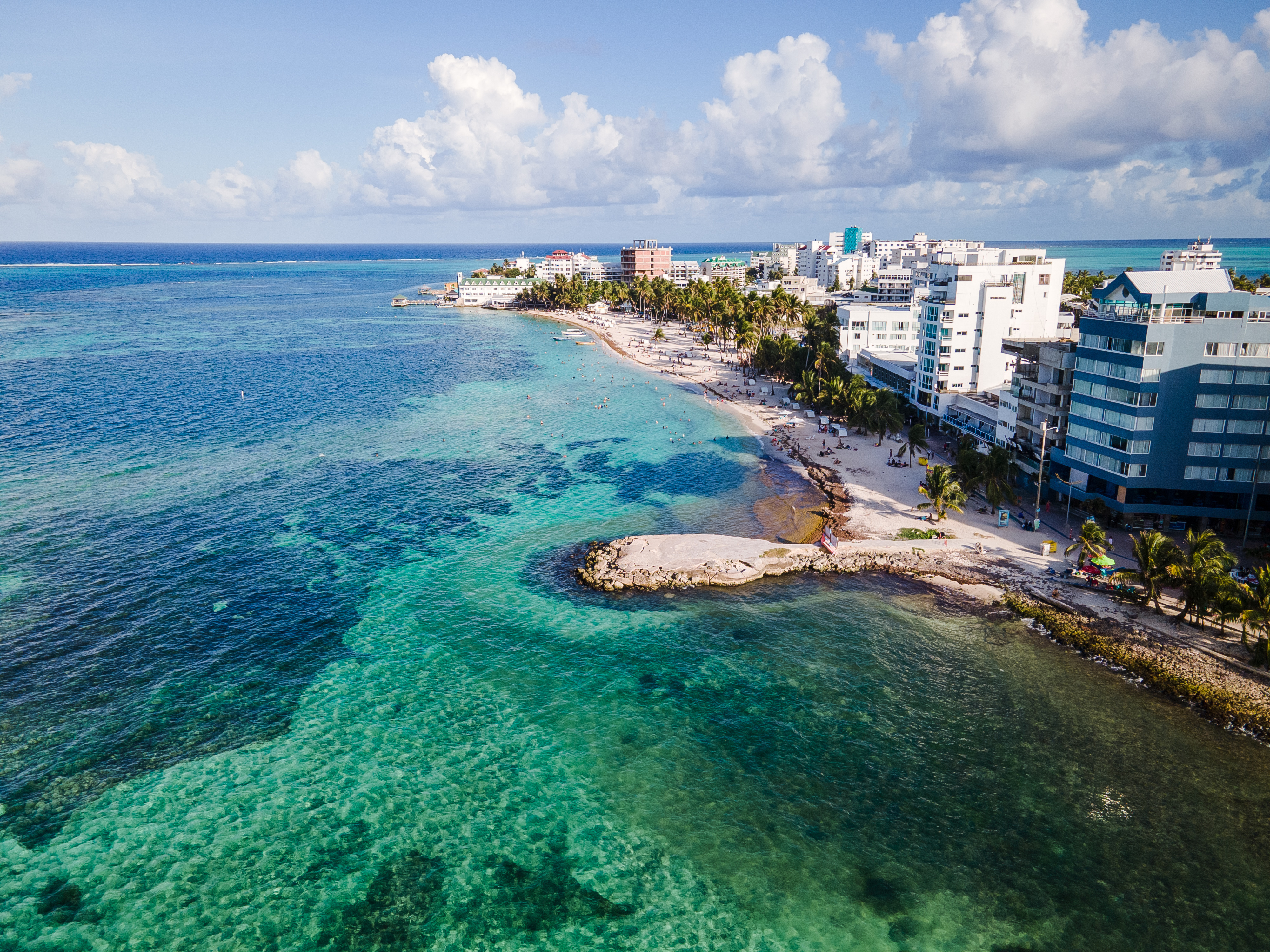 Vista hacia la costa de San Andrés