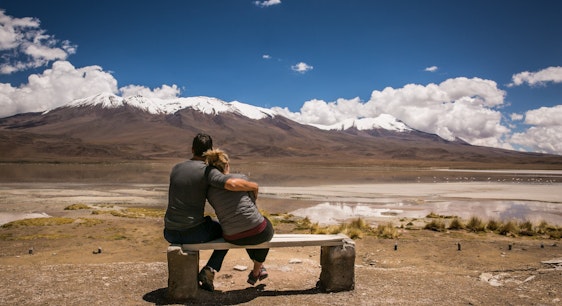 Pareja en Altiplano boliviano