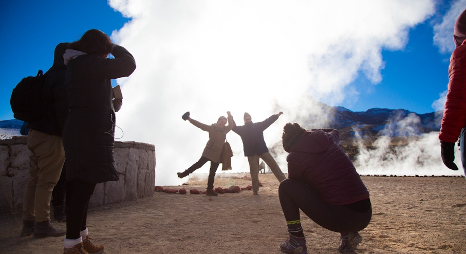 Geysers del Tatio en desierto de Atacama
