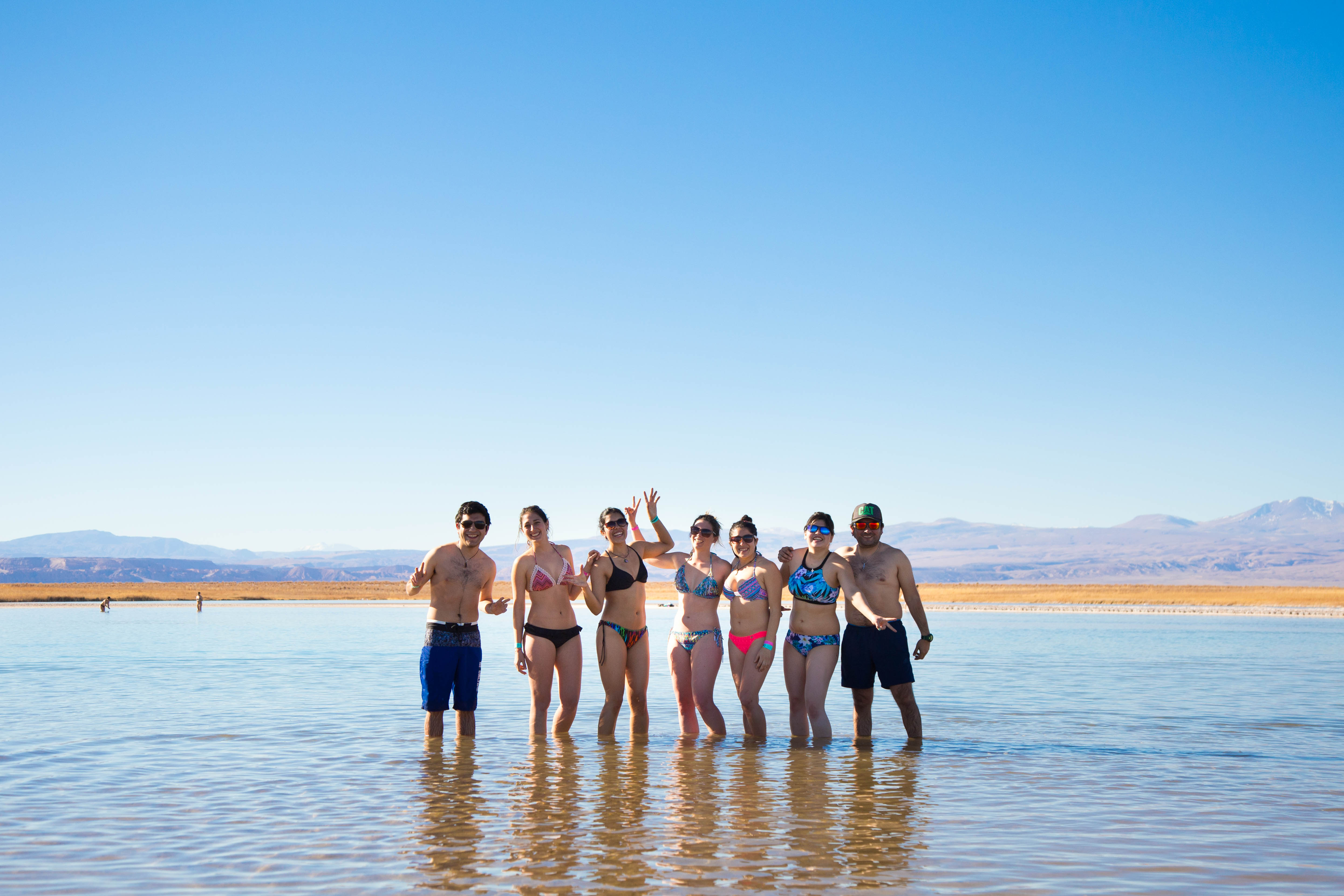 Laguna Cejar en desierto de Atacama