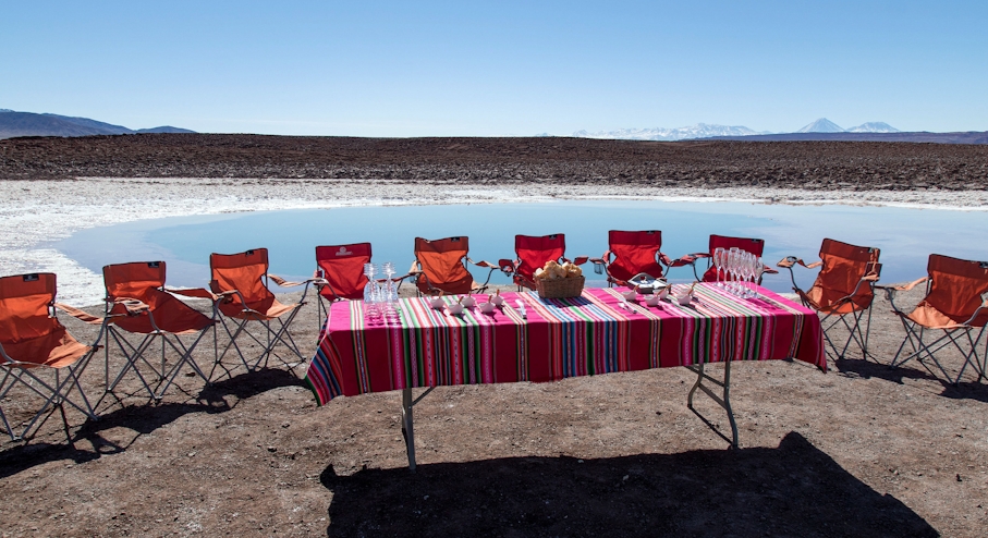 Almuerzo en desierto de Atacama