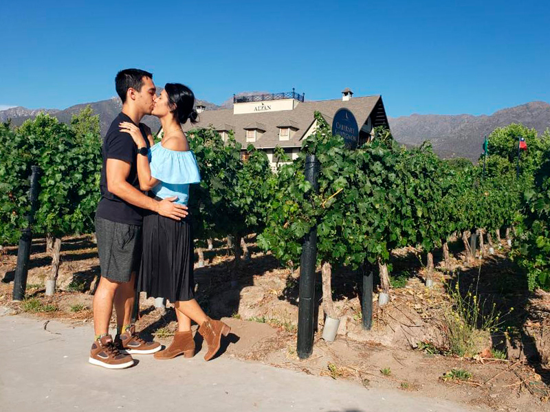 Pareja en Viña Alyan