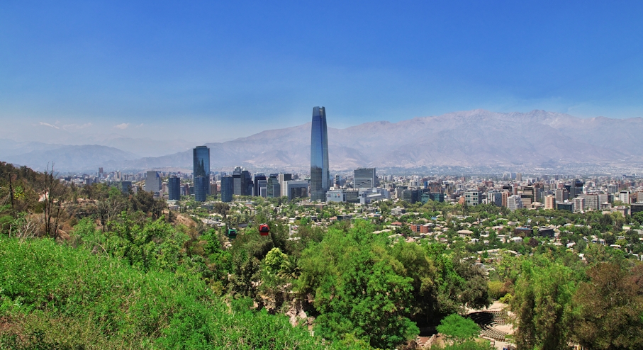 Vista de Santiago desde la altura