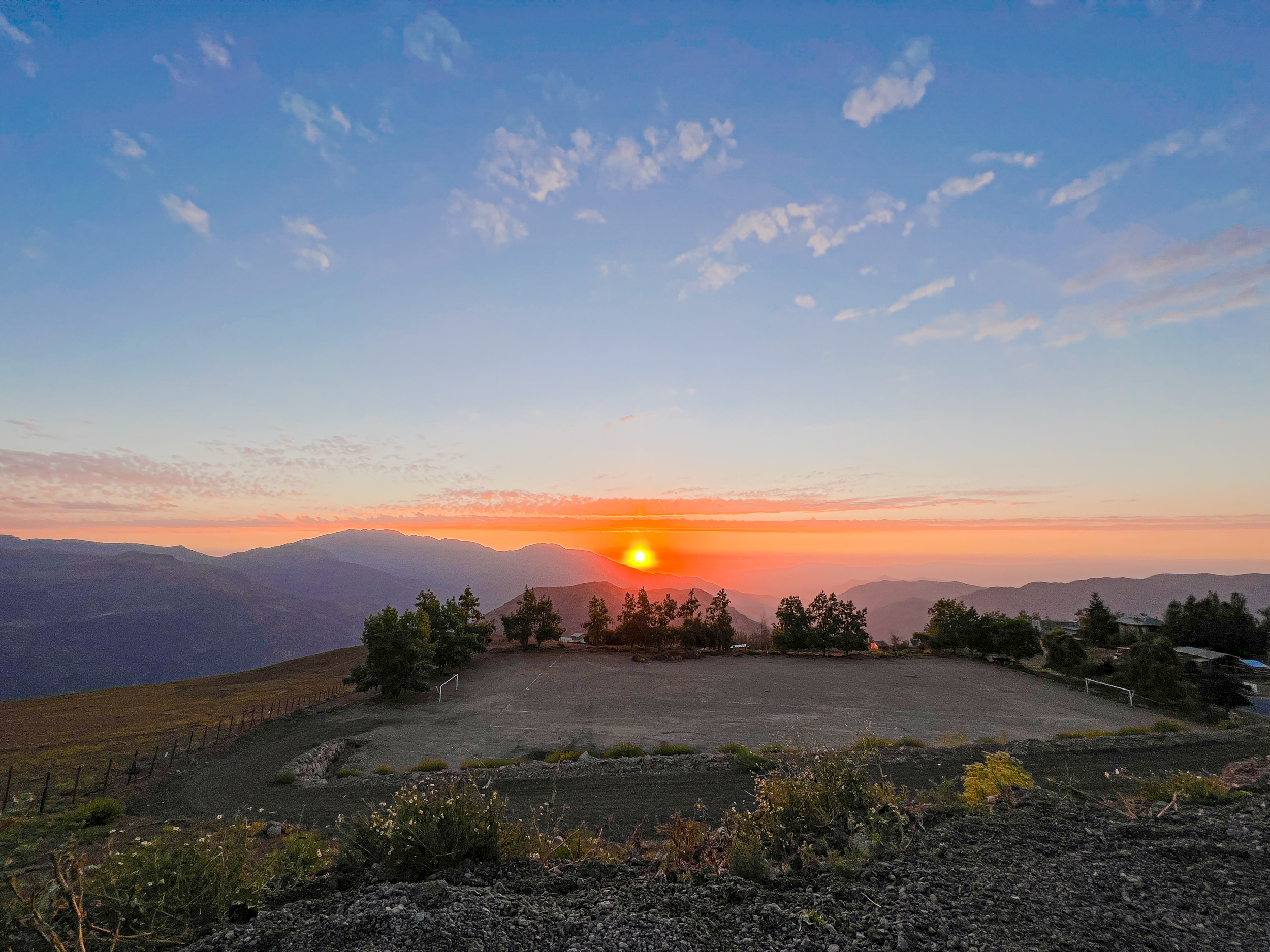 Atardecer en Cordillera de los Andes