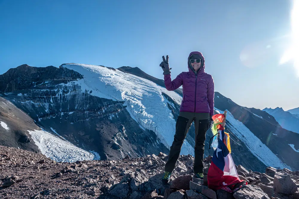 Persona en Cerro Leonera