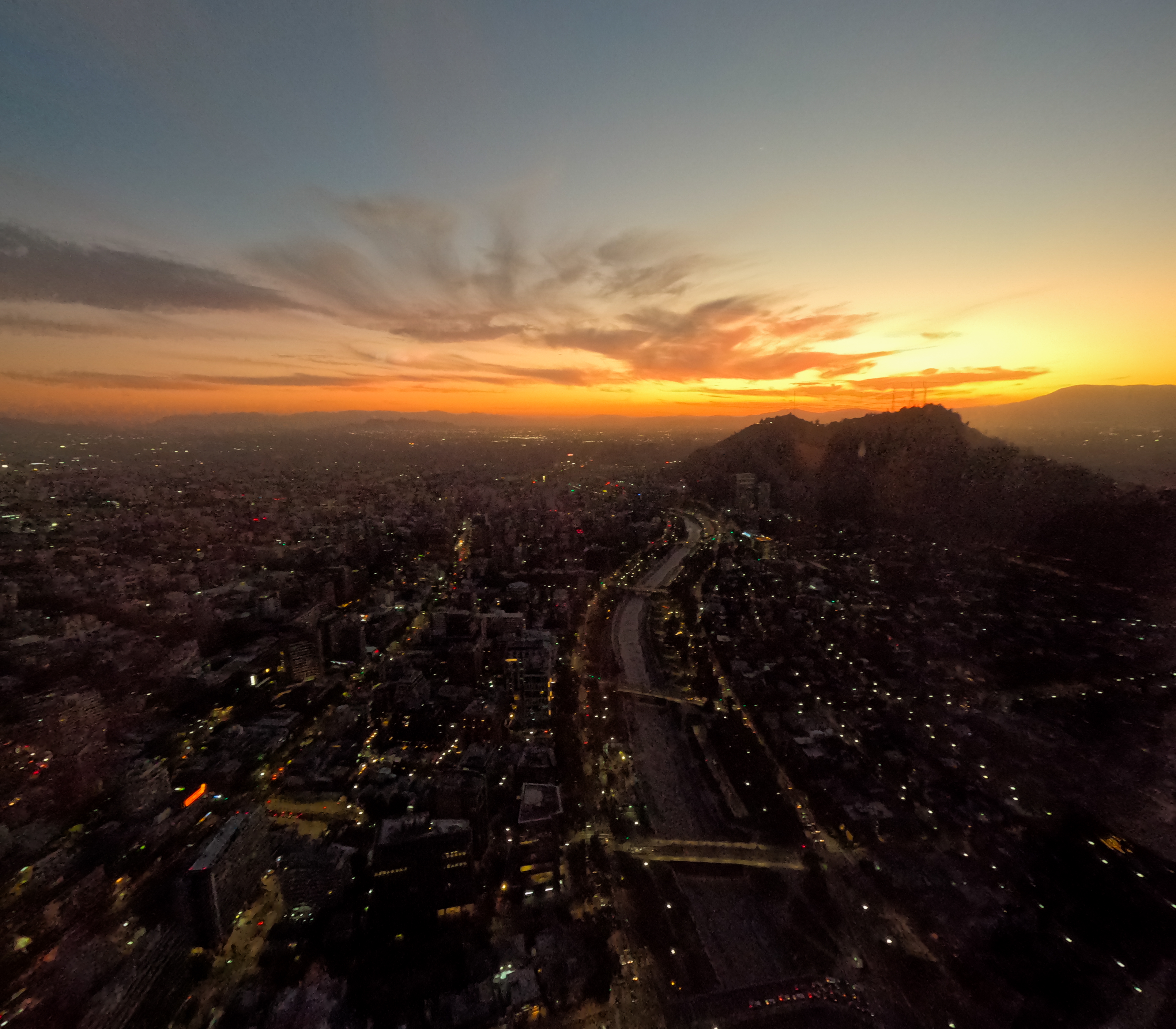 Atardecer en Santiago de Chile