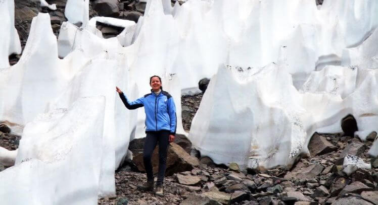 Glaciar camino al Plomo