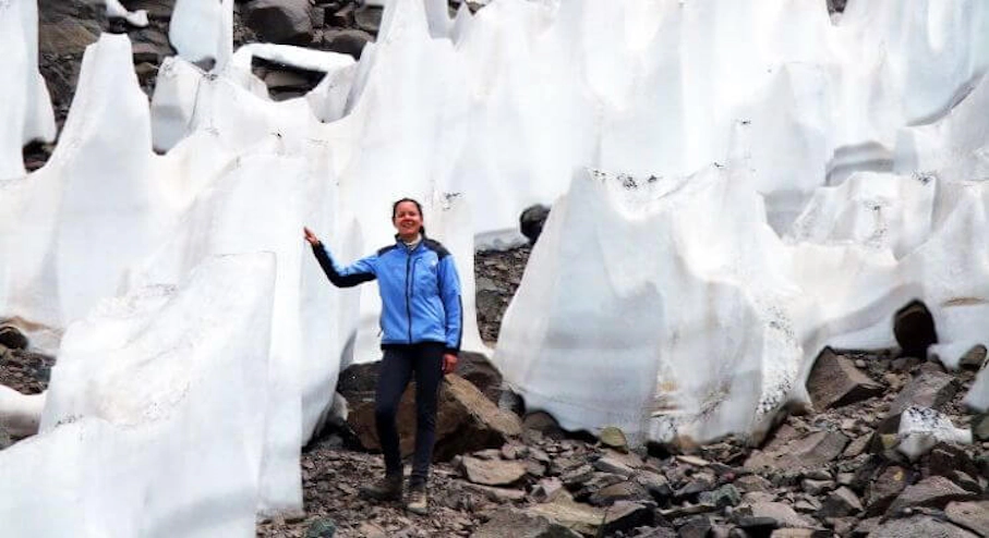 Expedición Ascenso Cerro El Plomo (4 días) en Santiago Glaciar camino al Plomo