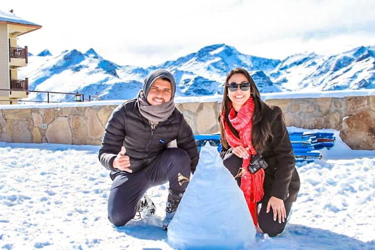 Pareja en Farellones