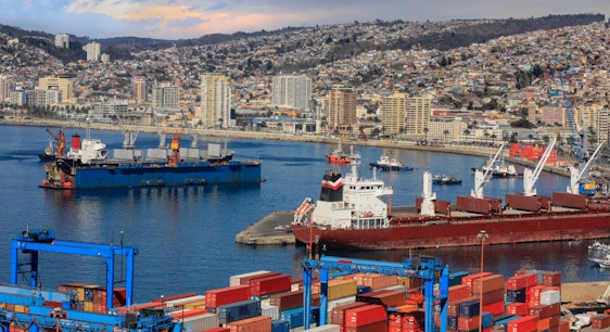Puerto de Valparaíso en Chile