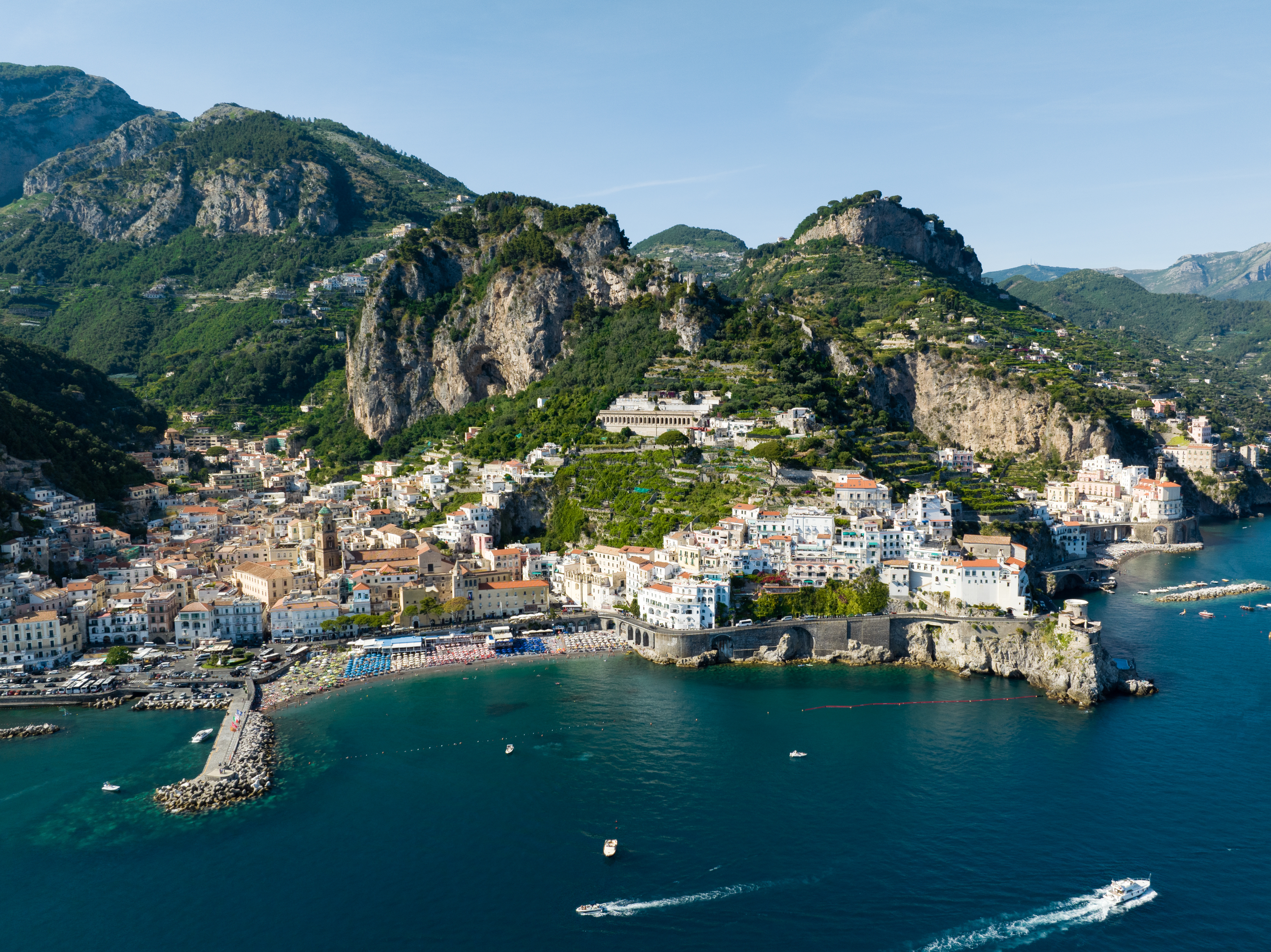 Vista aérea de la Costa Amalfitana