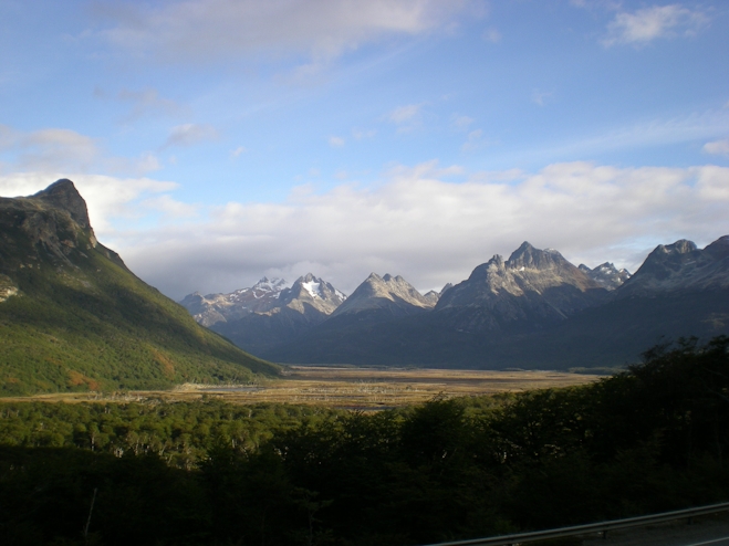 Cordón montañoso en Tierra del Fuego